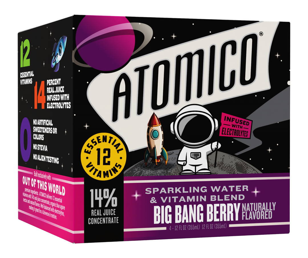 ATOMICO Sparkling Vitamin Water : BIG BANG BERRY 12PK