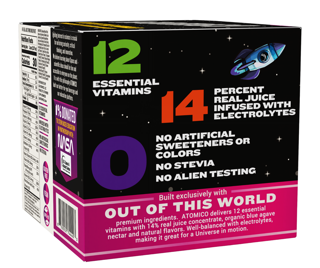 ATOMICO Sparkling Vitamin Water : BIG BANG BERRY 12PK