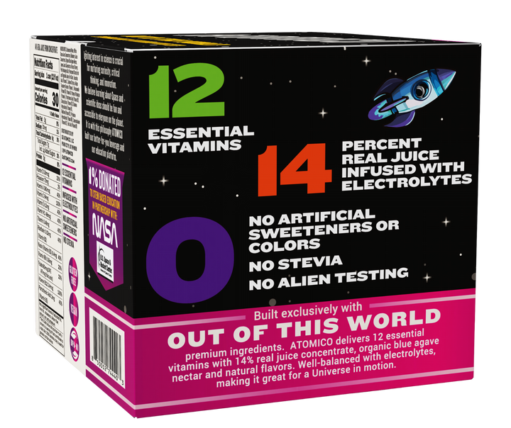 ATOMICO Sparkling Vitamin Water : BIG BANG BERRY 12PK