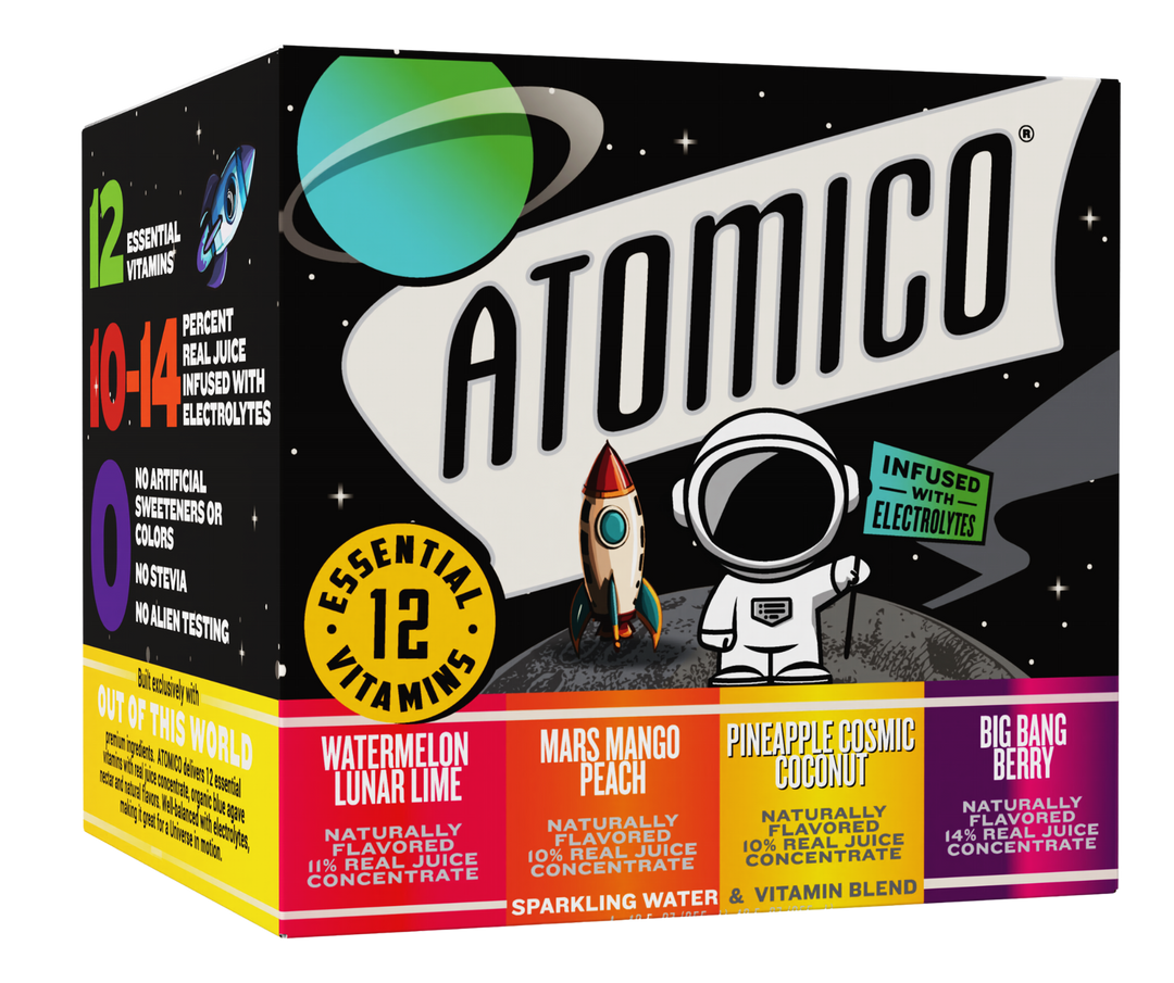ATOMICO Sparkling Vitamin Water : VARIETY 12PK
