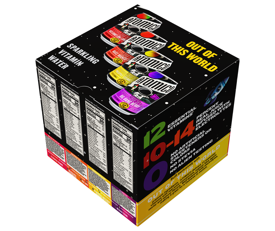 ATOMICO Sparkling Vitamin Water : VARIETY 12PK