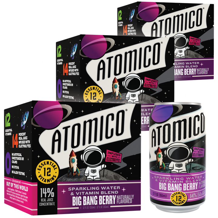 ATOMICO Sparkling Vitamin Water : BIG BANG BERRY 12PK