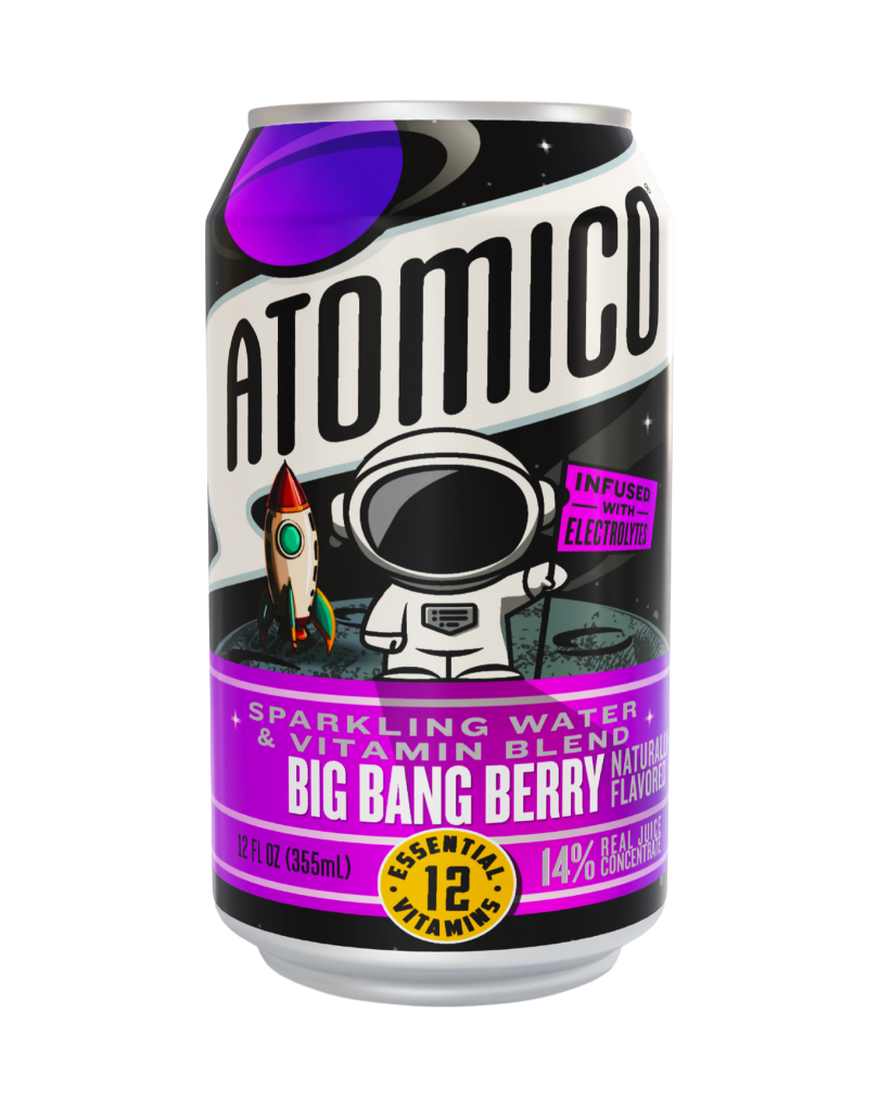 ATOMICO Sparkling Vitamin Water : BIG BANG BERRY 12PK